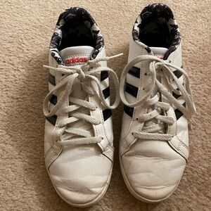 Adidas Women’s White and Black Patterned Sneakers